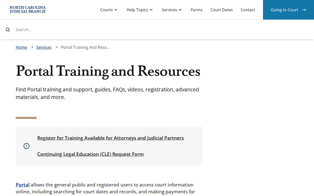 McDowell County docket search Portal training resources