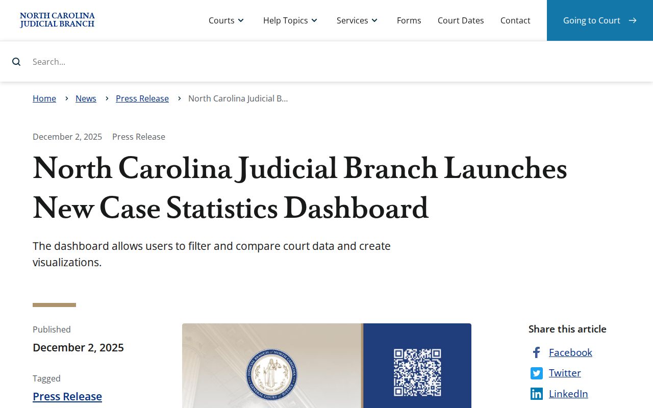 McDowell County civil court docket statistics dashboard reference