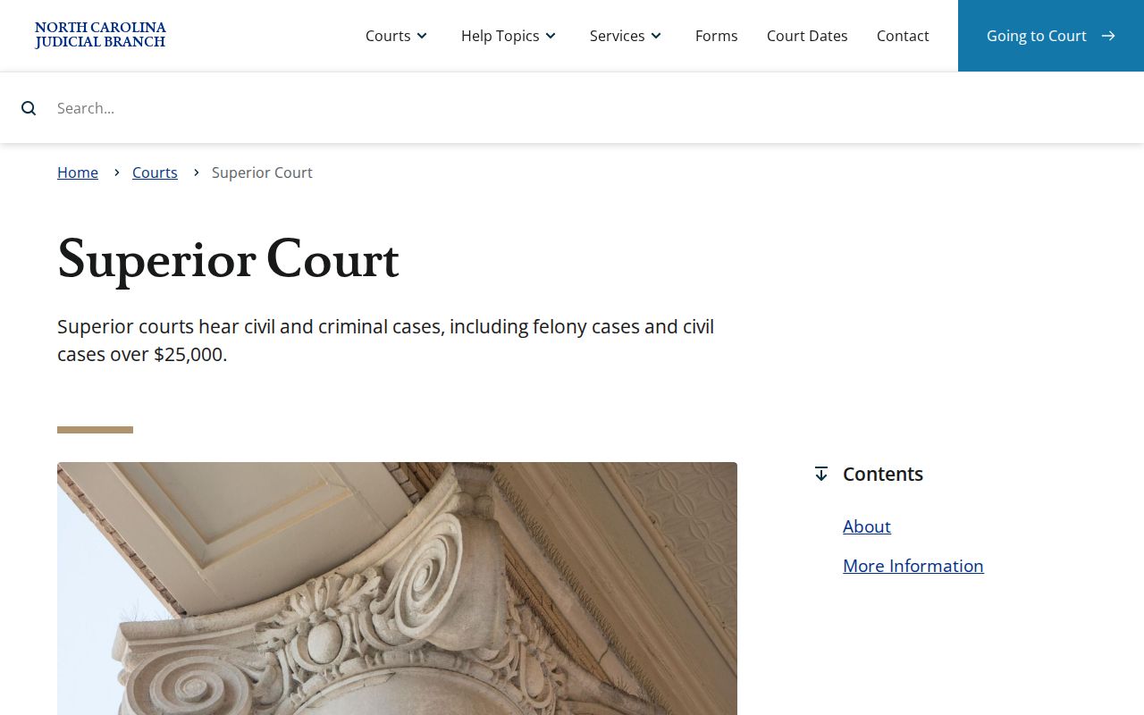 McDowell County civil court docket Superior Court civil action reference