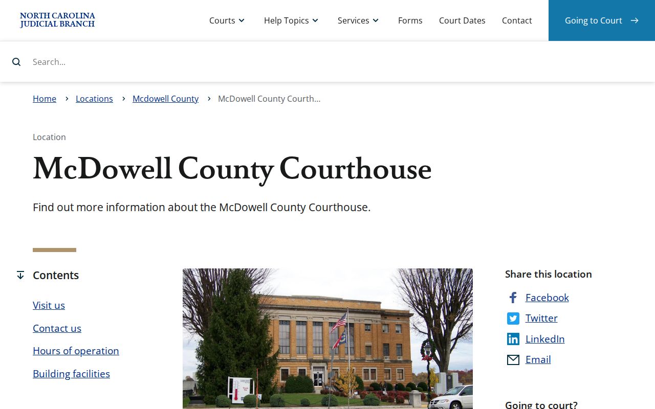 McDowell County court docket records at the McDowell County Courthouse
