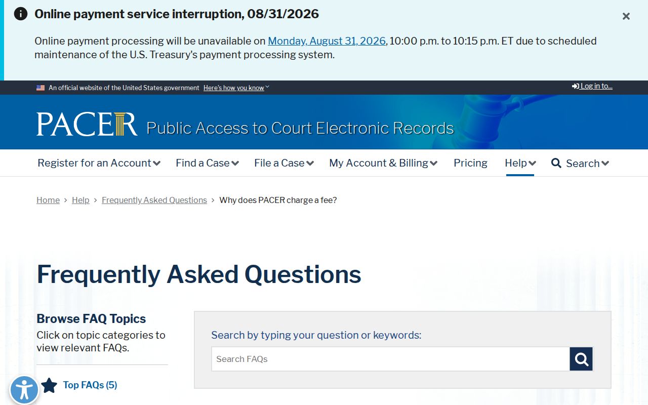 McDowell County court docket distinction from federal PACER fees