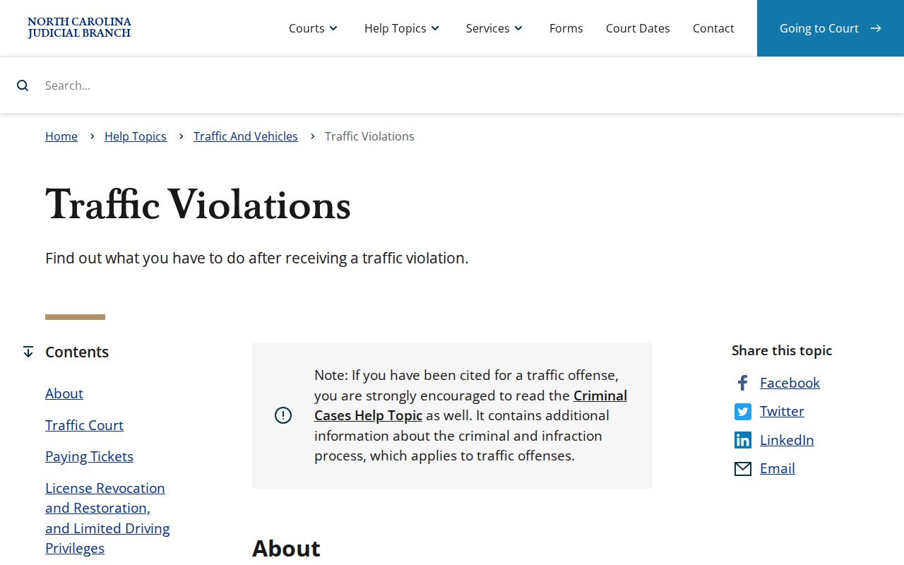 McDowell traffic court records guidance for North Carolina traffic violations